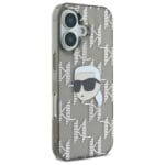 Karl Lagerfeld KLHCP16SHKLPKHK Black Hardcase IML Karl Head Electroplated iPhone 16 Tok