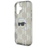 Karl Lagerfeld KLHCP16SHKLPKHK Black Hardcase IML Karl Head Electroplated iPhone 16 Tok