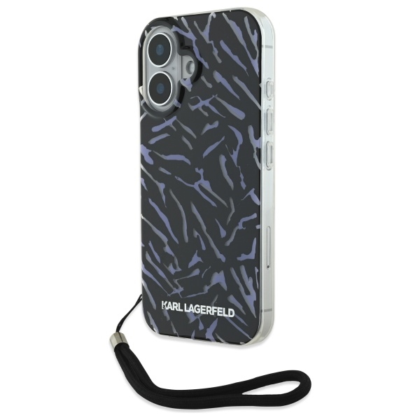 Karl Lagerfeld KLHCP16SHZBPKCCU Purple Zebra With Cord iPhone 16 Tok
