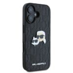 Karl Lagerfeld KLHCP16SPGKLKCPK Black Hardcase Monogram Karl&Chaoupette Head Pi iPhone 16 Tok