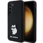 Karl Lagerfeld KLHCSSMHCNPK S911 Black Hardcase Silicone Choupette Metal Pin Samsung Galaxy S23 Tok