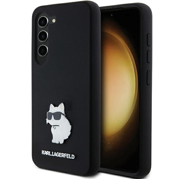 Karl Lagerfeld KLHCSSMHCNPK S911 Black Hardcase Silicone Choupette Metal Pin Samsung Galaxy S23 Tok