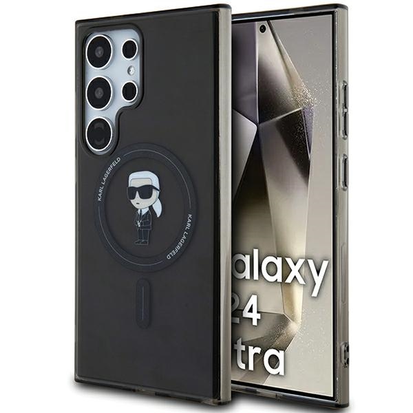 Karl Lagerfeld KLHMLHFCKNOK S928 Black Hardcase IML Ikonik MagSafe Samsung Galaxy S24 Ultra Tok