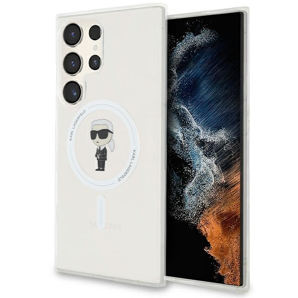 Karl Lagerfeld KLHMLHFCKNOT S928 Transparent Hardcase IML Ikonik MagSafe Samsung Galaxy S24 Ultra Tok