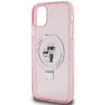 Karl Lagerfeld KLHMN61HMRSKCP Pink Hardcase Ring Stand Karl&Choupettte MagSafe iPhone 11/XR Tok