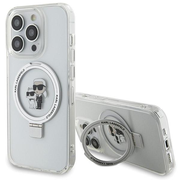 Karl Lagerfeld KLHMP13XHMRSKCH White Hardcase Ring Stand Karl&Choupettte iPhone 13 Pro Max Tok