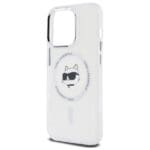 Karl Lagerfeld KLHMP14LHLSCHH White Hardcase IML Metal Choupette Head MagSafe iPhone 14 Pro Tok
