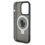 Karl Lagerfeld KLHMP14LHMRSKCK Black Hardcase Ring Stand Karl&Choupettte MagSafe iPhone 14 Pro Tok