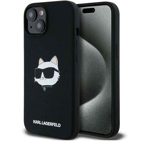 Karl Lagerfeld KLHMP15MSCHPPLK Black Hardcase Silicone Choupette iPhone 14 Plus/15 Plus Tok