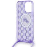 Karl Lagerfeld KLHMP15XHCKCKLCU Purple Hardcase IML Crossbody Monogr iPhone 15 Pro Max Tok