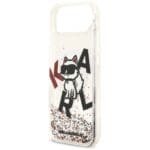 Karl Lagerfeld Liquid Glitter Choupette Logo MagSafe Clear iPhone 17 Air Tok