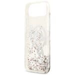 Karl Lagerfeld Liquid Glitter Choupette Logo MagSafe Clear iPhone 17 Air Tok