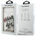Karl Lagerfeld Liquid Glitter Choupette Logo MagSafe Clear iPhone 17 Air Tok