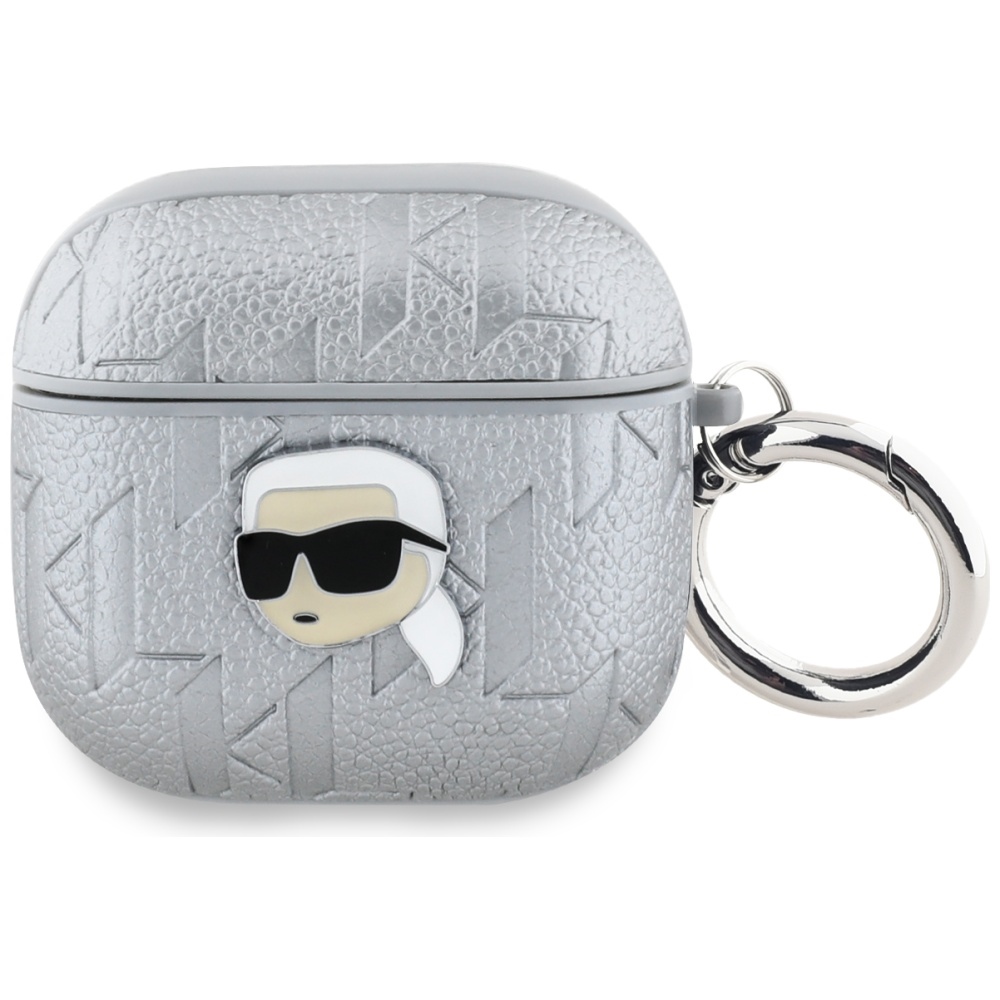 Karl Lagerfeld Monogram Karl Head Silver AirPods 4 Tok