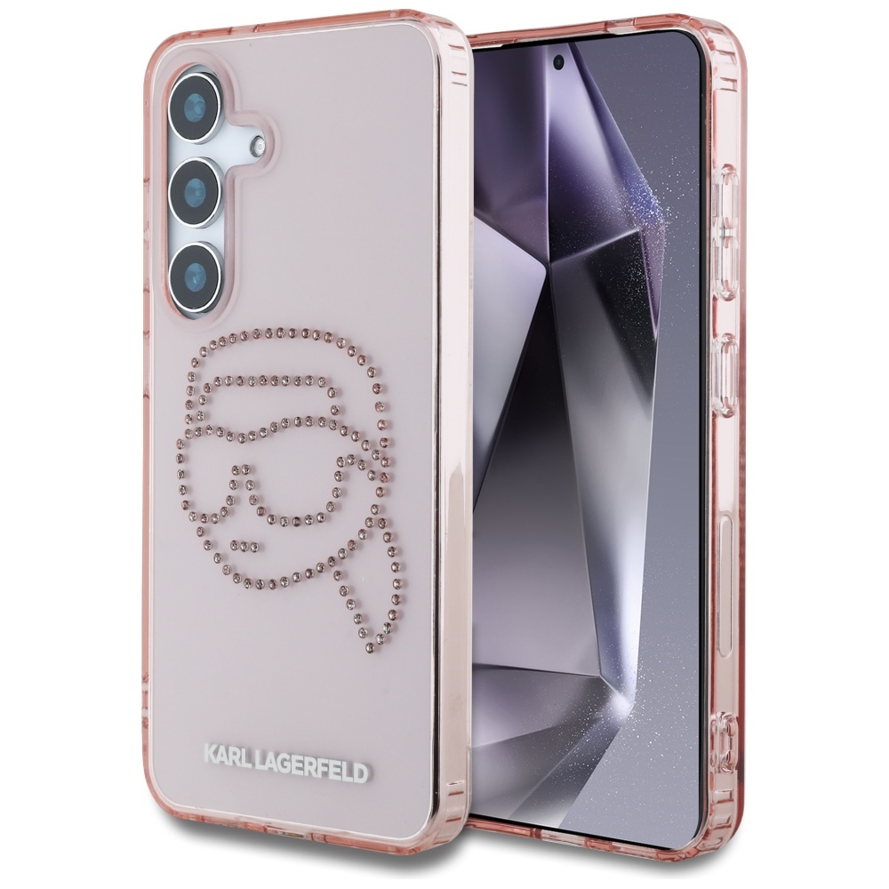 Karl Lagerfeld Rhinestones K. Head Logo Pink Samsung Galaxy S25 Tok