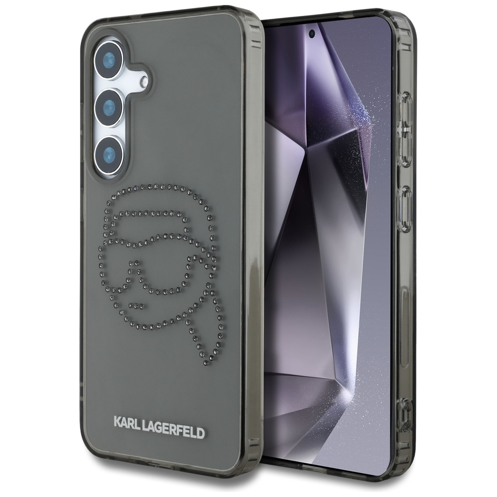 Karl Lagerfeld Rhinestones Karl Head Logo Black Samsung Galaxy S25 Tok