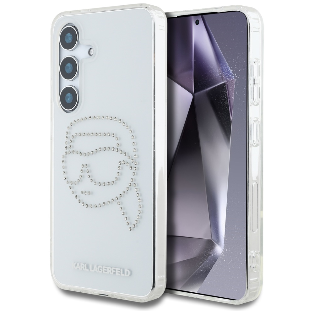 Karl Lagerfeld Rhinestones Karl Head Logo Transparent Samsung Galaxy S25 Tok