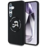 Karl Lagerfeld Silicone Double Heads And Circle MagSafe Black Samsung Galaxy S25 Plus Tok