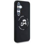 Karl Lagerfeld Silicone Double Heads And Circle MagSafe Black Samsung Galaxy S25 Tok