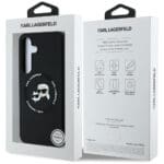 Karl Lagerfeld Silicone Double Heads And Circle MagSafe Black Samsung Galaxy S25 Tok