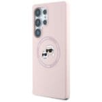 Karl Lagerfeld Silicone Double Heads And Circle MagSafe Pink Samsung Galaxy S25 Ultra Tok