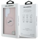 Karl Lagerfeld Silicone Double Heads And Circle MagSafe Pink Samsung Galaxy S25 Ultra Tok