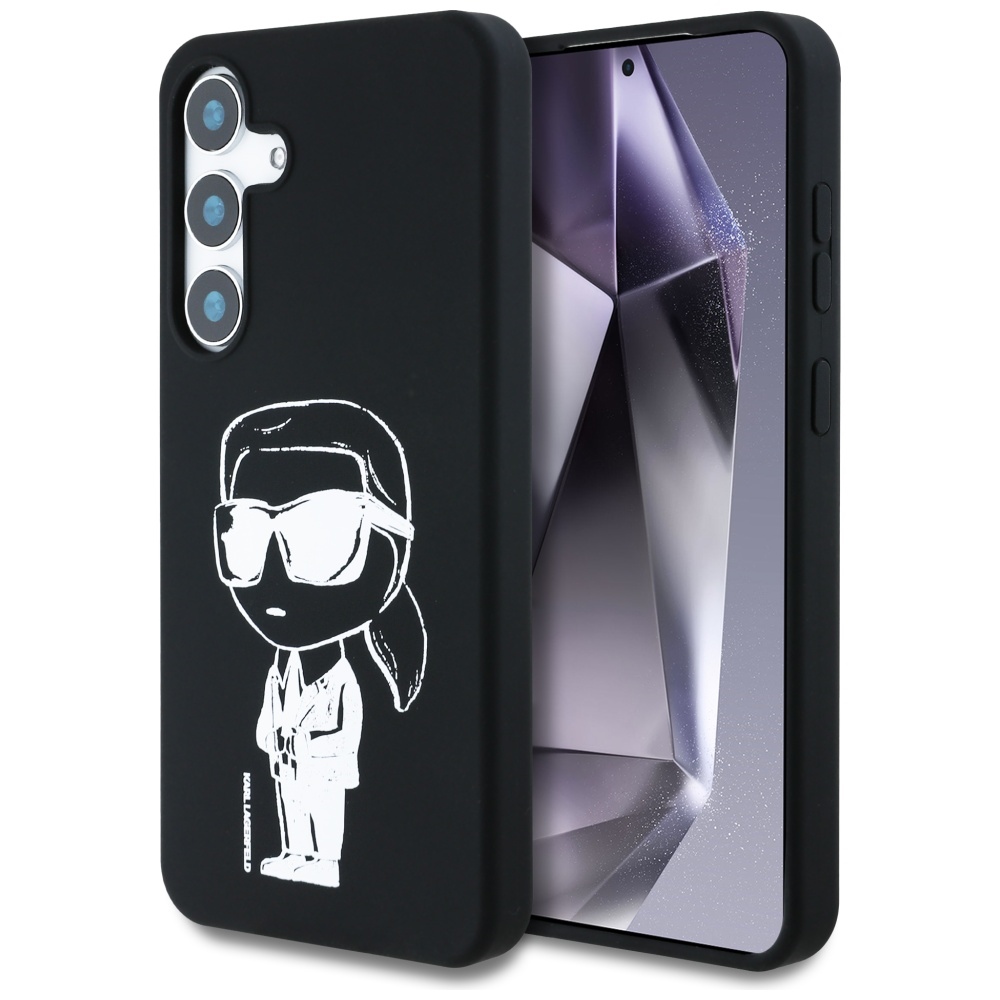 Karl Lagerfeld Silicone Graffiti Ikonik Printed Logo MagSafe Black Samsung Galaxy S25 Tok