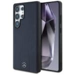 Mercedes Leather Debossed Lines MagSafe blue Samsung Galaxy S25 Ultra Tok