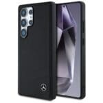 Mercedes Leather Horizontal Debossed Curves MagSafe Black Samsung Galaxy S25 Ultra Tok