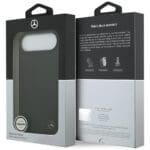 Mercedes Leather Large Laurel Leave MagSafe Black iPhone 17 Air Tok