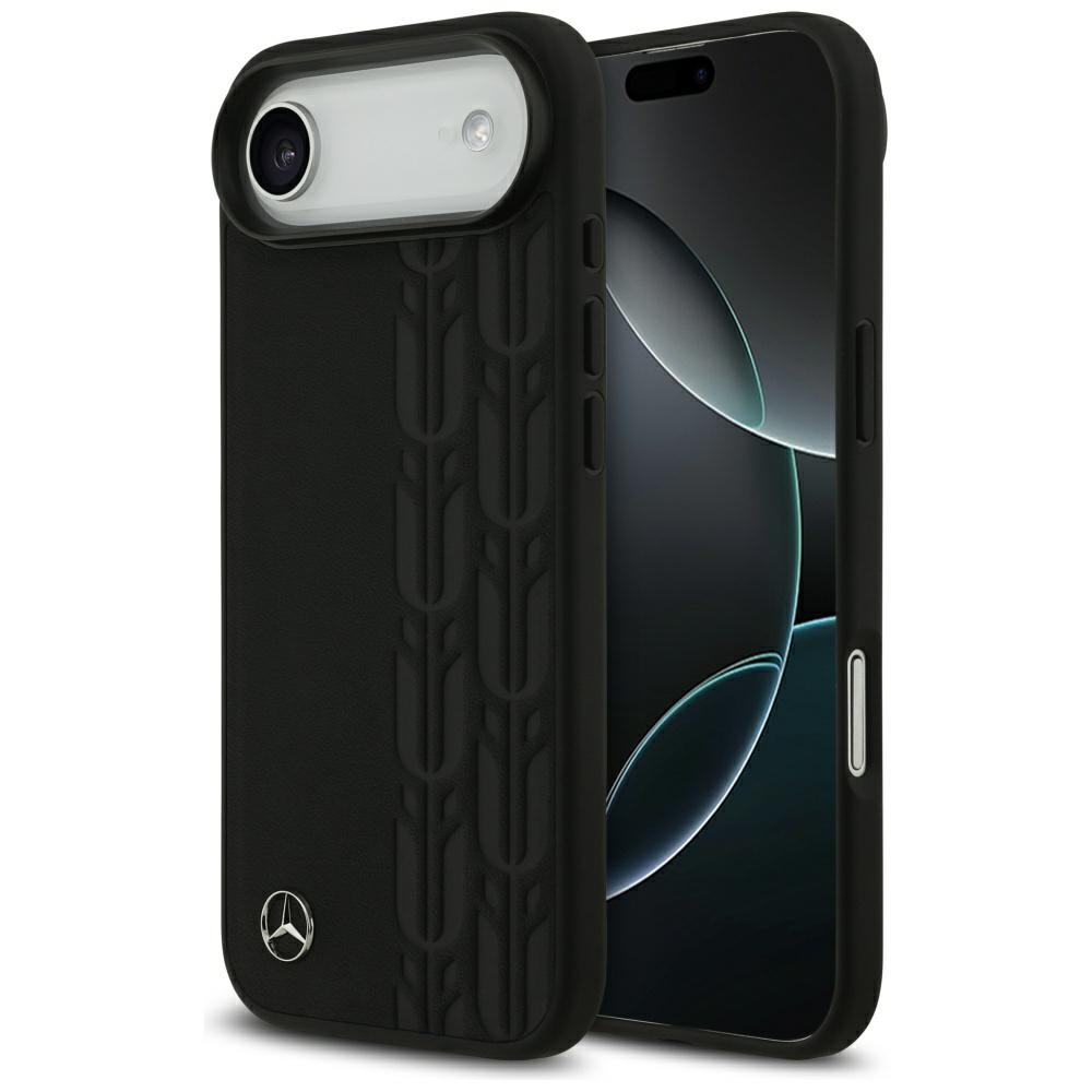 Mercedes Leather Laurel Leaves MagSafe Black iPhone 17 Air Tok