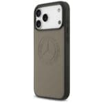 Mercedes Leather Vintage Logo MagSafe Taupe iPhone 17 Pro Max Tok