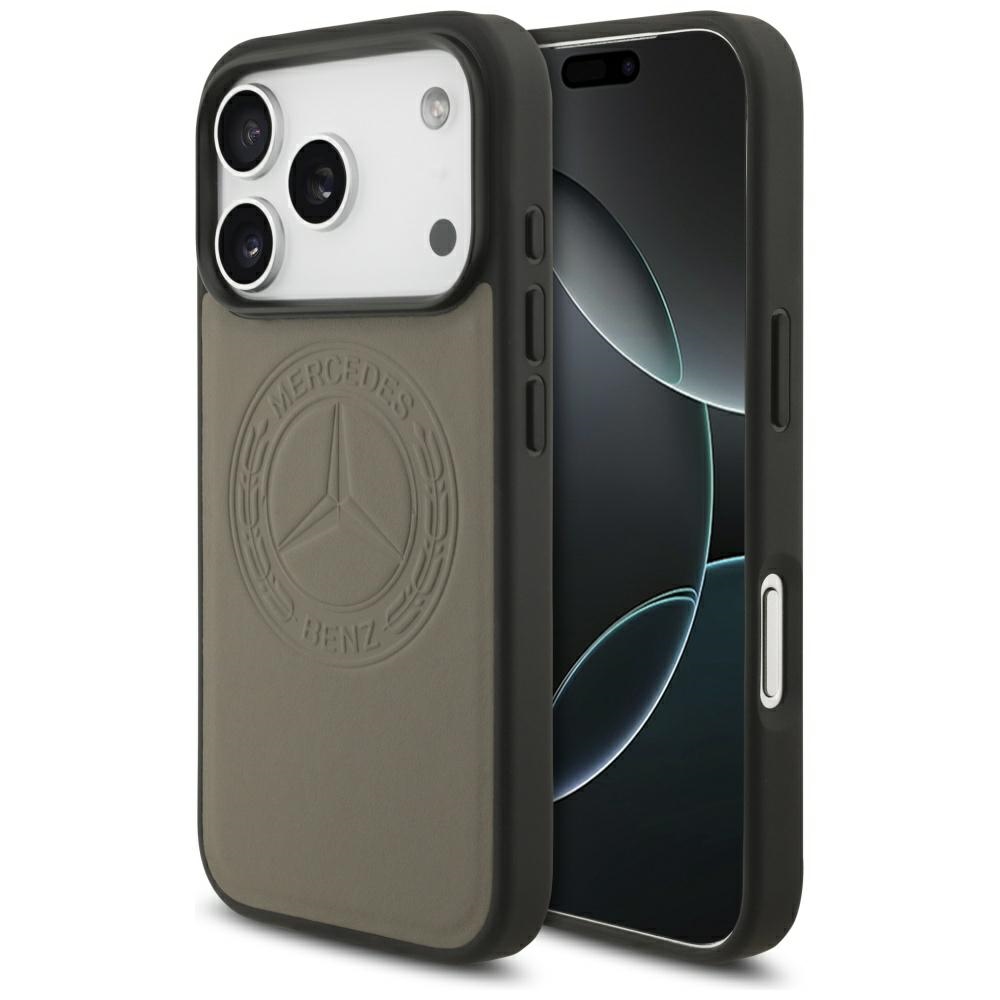 Mercedes Leather Vintage Logo MagSafe Taupe iPhone 17 Pro Tok