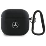 Mercedes MEA4CSLBK Cover Black Leather Metal Logo AirPods 4 Tok