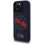 Red Bull HC Silicone ORBR20 Logo Red Lining MagSafe Navy Blue iPhone 15 Pro Tok
