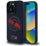 Red Bull HC Silicone ORBR20 Logo Red Lining MagSafe Navy Blue iPhone 15 Pro Tok