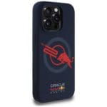 Red Bull HC Silicone ORBR20 Logo Red Lining MagSafe Navy Blue iPhone 15 Pro Tok
