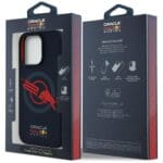 Red Bull HC Silicone ORBR20 Logo Red Lining MagSafe Navy Blue iPhone 15 Pro Tok