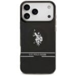 US Polo DH and Bottom Stripe Logo MagSafe Black iPhone 17 Pro Max Tok