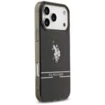 US Polo DH and Bottom Stripe Logo MagSafe Black iPhone 17 Pro Max Tok