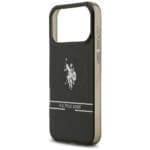 US Polo DH and Bottom Stripe Logo MagSafe Black iPhone 17 Pro Max Tok