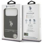 US Polo DH and Bottom Stripe Logo MagSafe Black iPhone 17 Pro Max Tok