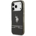 US Polo DH and Bottom Stripe Logo MagSafe Black iPhone 17 Pro Tok