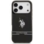 US Polo DH and Bottom Stripe Logo MagSafe Black iPhone 17 Pro Tok