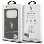 US Polo DH and Bottom Stripe Logo MagSafe Black iPhone 17 Pro Tok