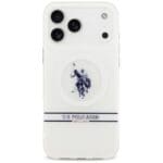 US Polo DH and Bottom Stripe Logo MagSafe White iPhone 17 Pro Max Tok