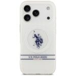 US Polo DH and Bottom Stripe Logo MagSafe White iPhone 17 Pro Tok