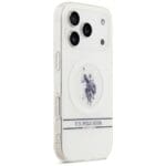 US Polo DH and Bottom Stripe Logo MagSafe White iPhone 17 Pro Tok