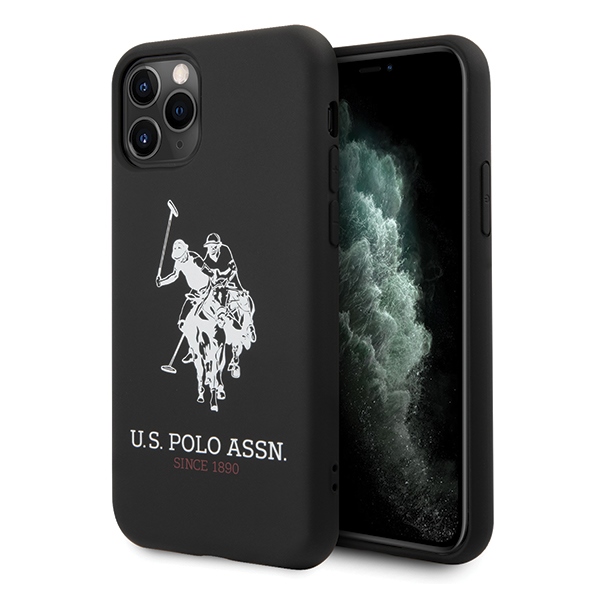 US Polo USHCN65SLHRBK Black Silicone Collection iPhone 11 Pro Max Tok