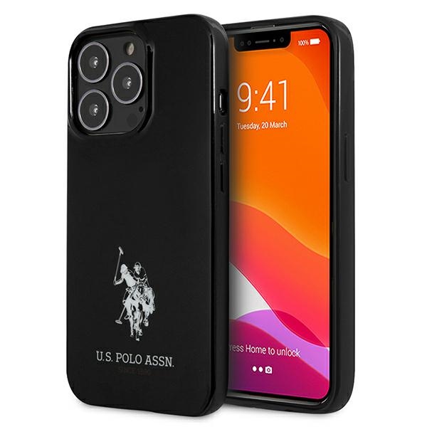 US Polo USHCP13LUMHK Black Hardcase Horses Logo iPhone 13/13 Pro Tok
